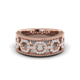 Diamond Open Honeycomb Link Ring