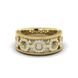 Diamond Open Honeycomb Link Ring