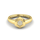Diamond Cluster Single Honeycomb Ring