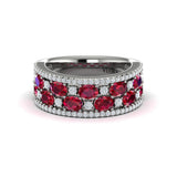 Multi Diamond and Ruby Statement Ring