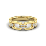 Diamond Accent East West Open Oval Link Ring