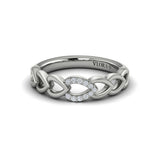 Diamond Accent Open Multi Tear Drop Link Ring