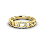 Diamond Accent Open Multi Tear Drop Link Ring