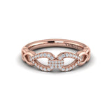 Diamond Double Open Tear Drop Link Bracelet