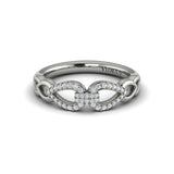 Diamond Double Open Tear Drop Link Bracelet