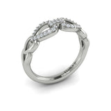 Diamond Double Open Tear Drop Link Bracelet