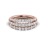 Diamond Double Row Statement Ring