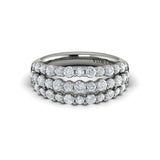 Diamond Double Row Statement Ring