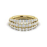 Diamond Double Row Statement Ring