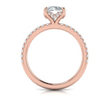 Delicate Classic Hidden Halo Engagement Ring