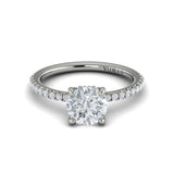 Delicate Classic Hidden Halo Engagement Ring