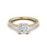 Delicate Classic Hidden Halo Engagement Ring