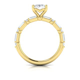 Daring Deco Emerald Cut Engagement Ring