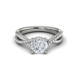 Entwined Hidden Halo Engagement Ring