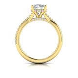 Entwined Hidden Halo Engagement Ring