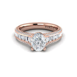Opulent Cathedral Oval Diamond Engagement Ring