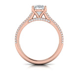 Opulent Cathedral Oval Diamond Engagement Ring