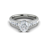 Opulent Cathedral Oval Diamond Engagement Ring