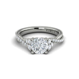 Entwined Round Engagement Ring