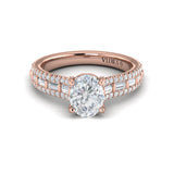 Grand Cathedral Oval Diamond Engagement Ring