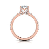 Grand Cathedral Oval Diamond Engagement Ring