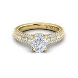 Grand Cathedral Oval Diamond Engagement Ring