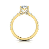 Grand Cathedral Oval Diamond Engagement Ring