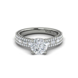 Grand Cathedral Round Diamond Engagement Ring