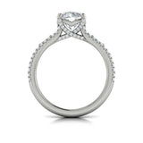 Grand Cathedral Round Diamond Engagement Ring