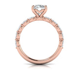 Graceful Round Diamond Engagement Ring
