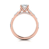 Serenity Oval Hidden Halo Engagement Ring