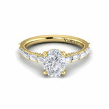 Serenity Oval Hidden Halo Engagement Ring