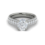 Bold Cathedral Oval Engagement Ring