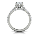 Bold Cathedral Oval Engagement Ring
