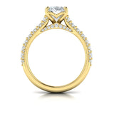 Bold Cathedral Oval Engagement Ring