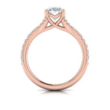 Splendid Cathedral Split Shank Oval Engagement Ring