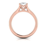 Solitaire Emerald Cut Engagement Ring
