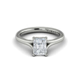 Solitaire Emerald Cut Engagement Ring