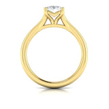 Solitaire Emerald Cut Engagement Ring