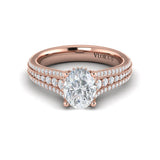 Elegant Oval Modern Vintage Engagement Ring
