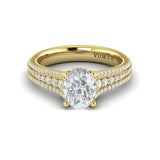 Elegant Oval Modern Vintage Engagement Ring