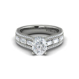 Intricate Oval Engagement Ring