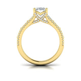 Intricate Oval Engagement Ring