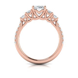 Quintet Oval Engagement Ring