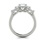 Quintet Emerald Cut Engagement Ring