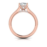 Intricate Hidden Halo Engagement Ring