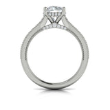 Intricate Hidden Halo Engagement Ring