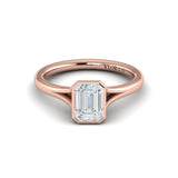 Signature Solitaire Emerald Cut Bezel Engagement Ring