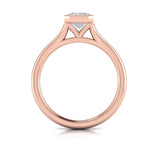 Signature Solitaire Emerald Cut Bezel Engagement Ring