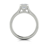 Signature Solitaire Emerald Cut Bezel Engagement Ring